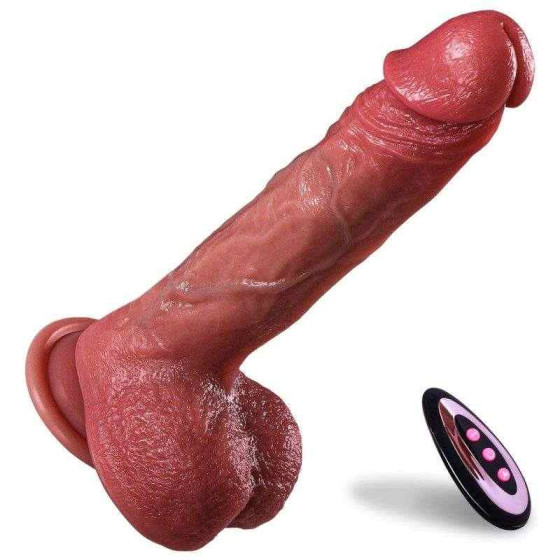 9.06-inch vibrating toy - realistic giant dildo, 10 vibration and heating modes, suction cup silicone dildo